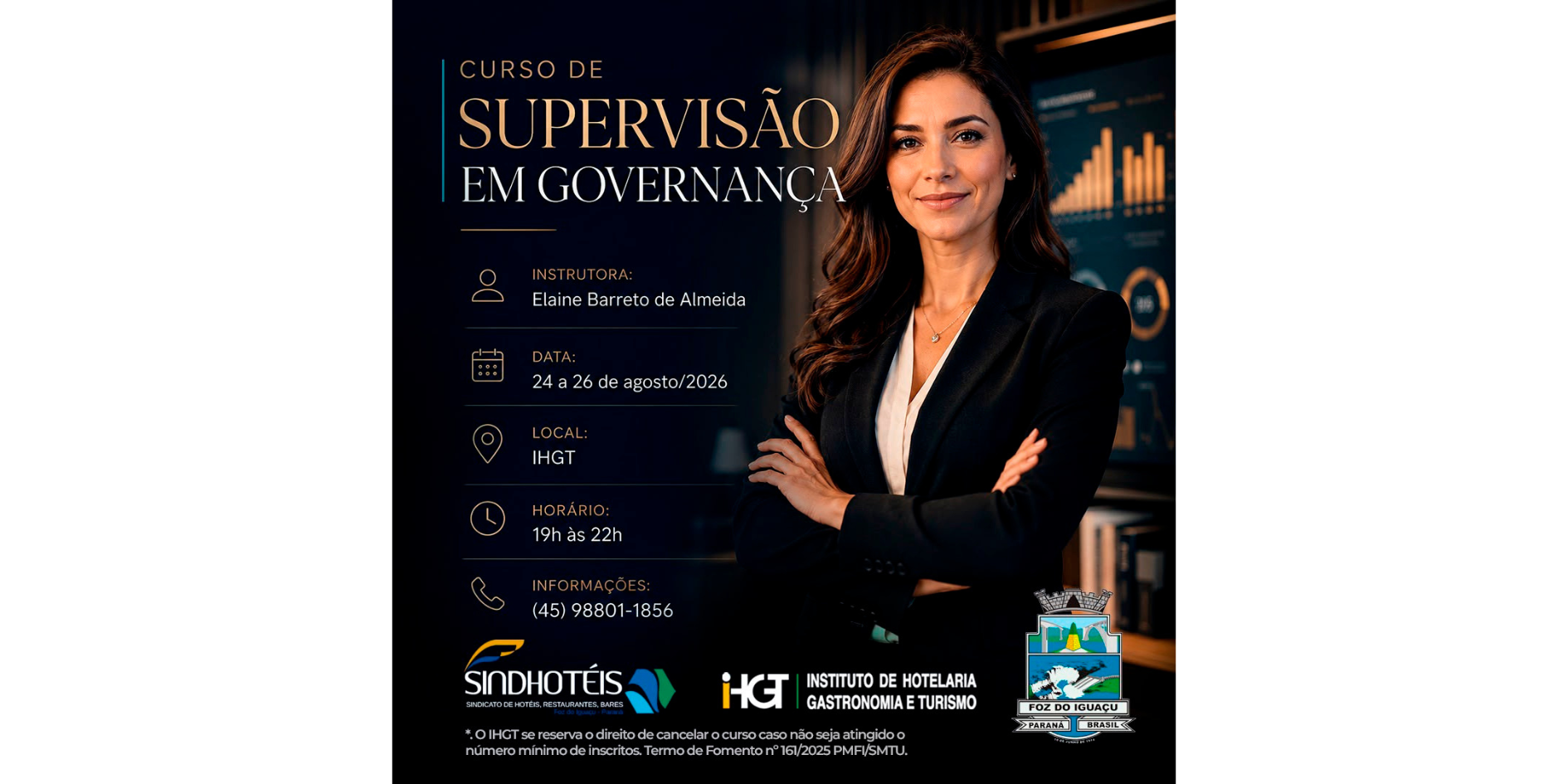 IHGT abre inscrições para curso gratuito de Supervisão em Governança em Foz do Iguaçu