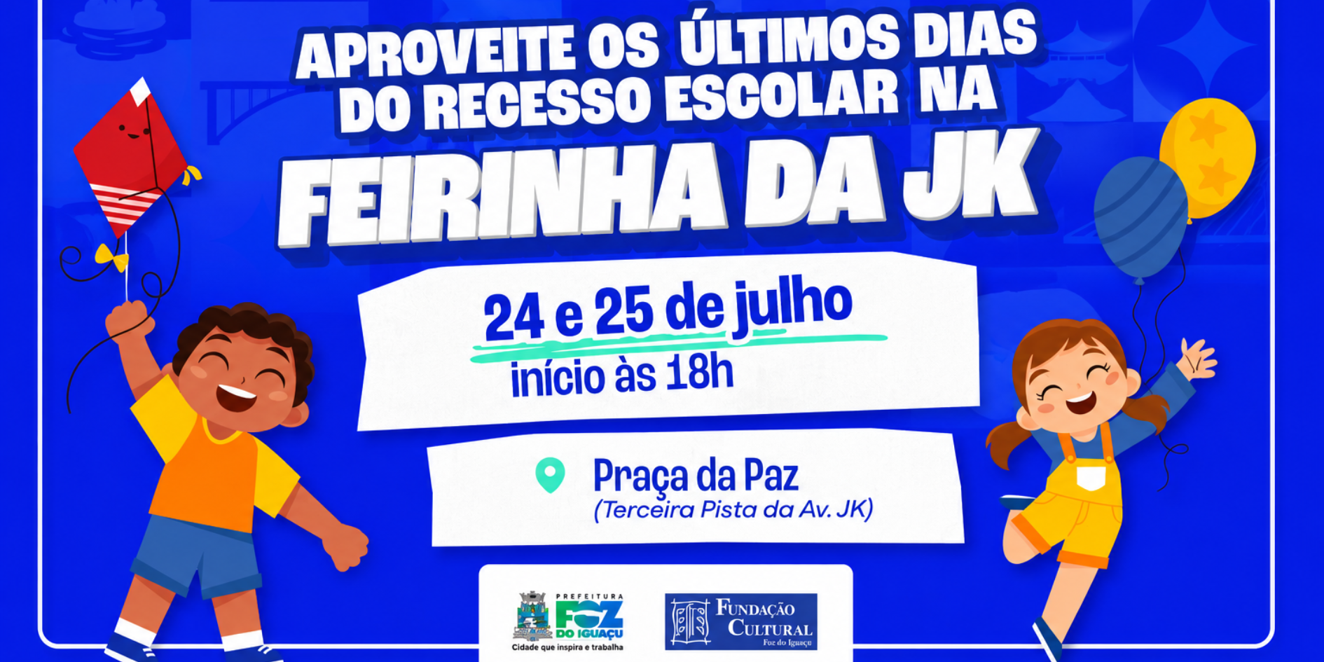 Feirinha da JK terá edição especial para marcar o fim das férias escolares