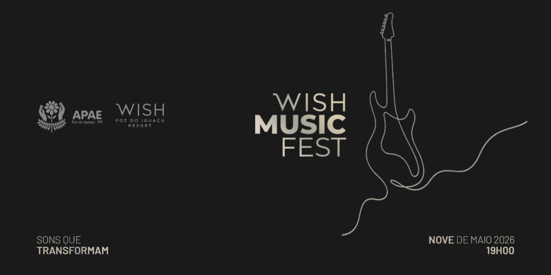 Wish Music Fest 2026 une música e solidariedade em evento beneficente em Foz do Iguaçu
