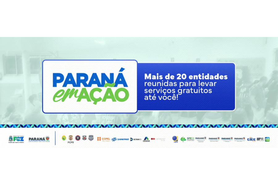 “Paraná em Ação” e “Foz Exercendo a Cidadania” oferecem serviços gratuitos à população