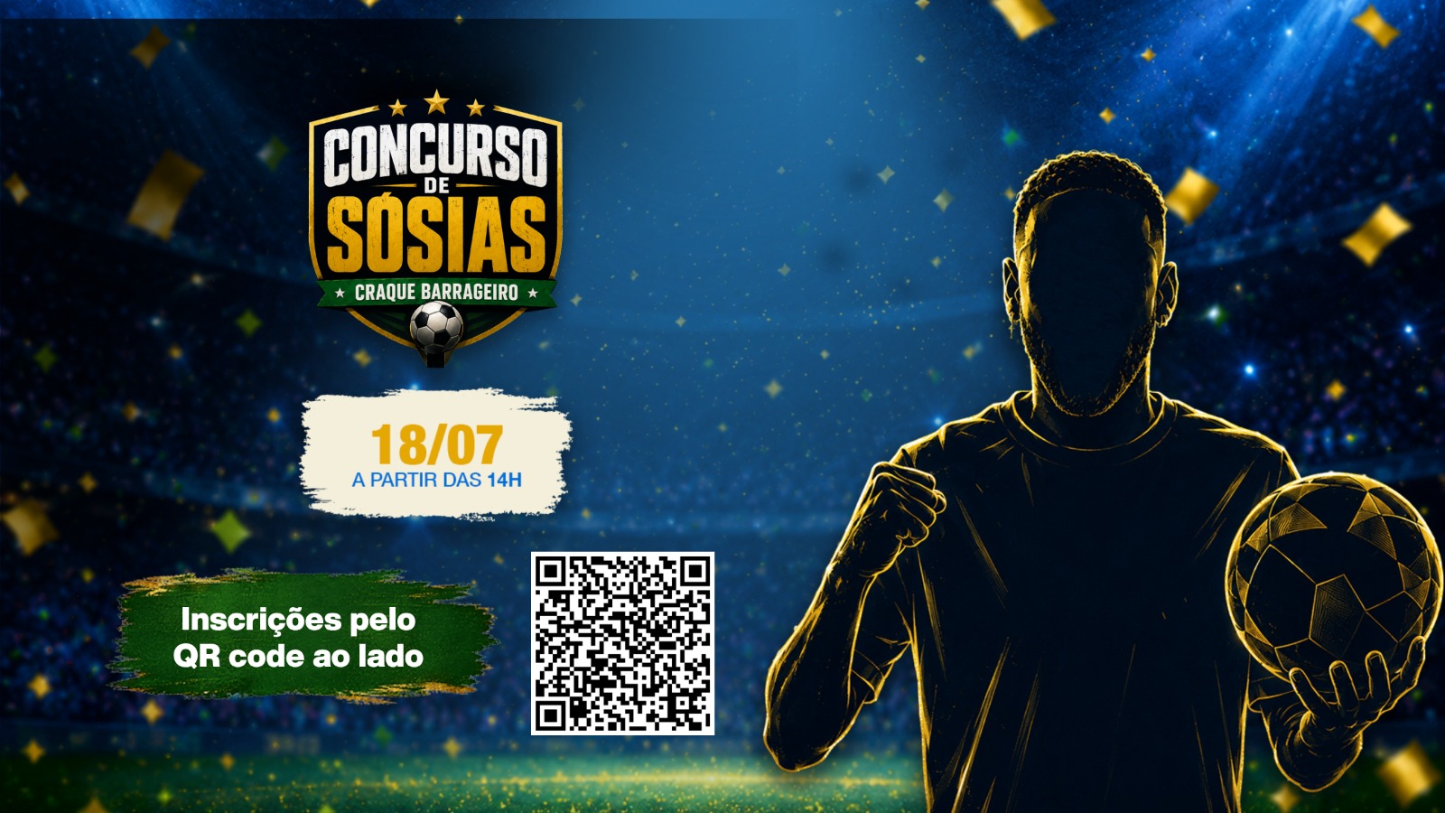 Mercado Público Barrageiro promove concurso de sósias de jogadores das seleções neste sábado